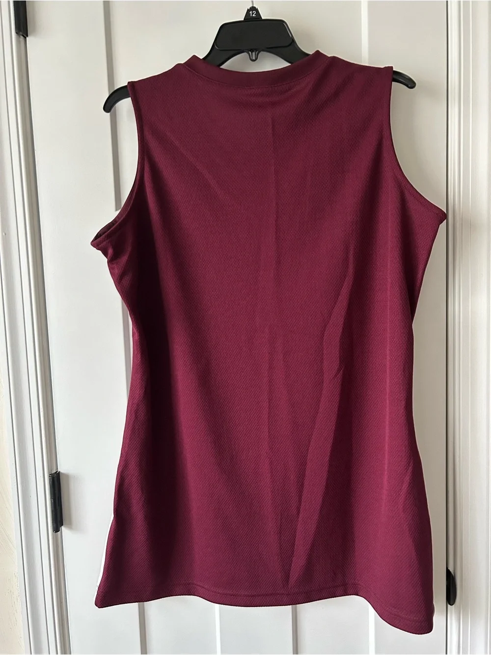 Nike Women's Maroon Sleeveless Basketball Jersey with White Side Stripes